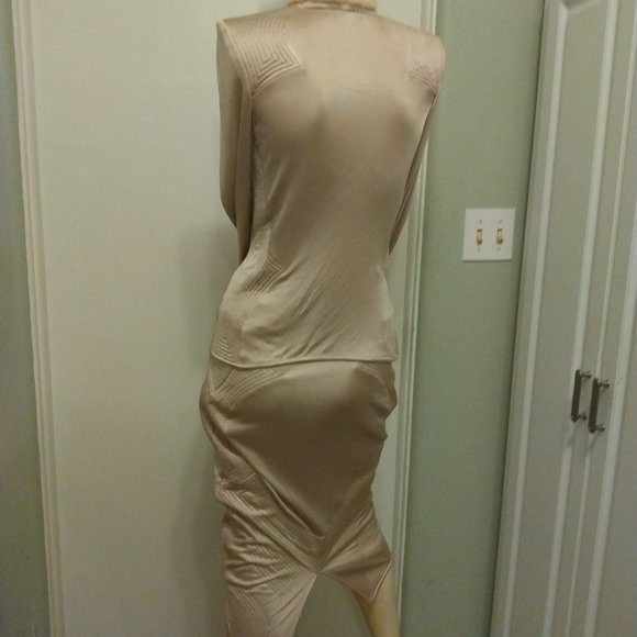 ❤️ICONIC TOM FORD YSL YVES SAINT LAURENT RIVE GAUCHE SILK MINK RUNWAY SKIRT SUIT - Picture 9 of 15